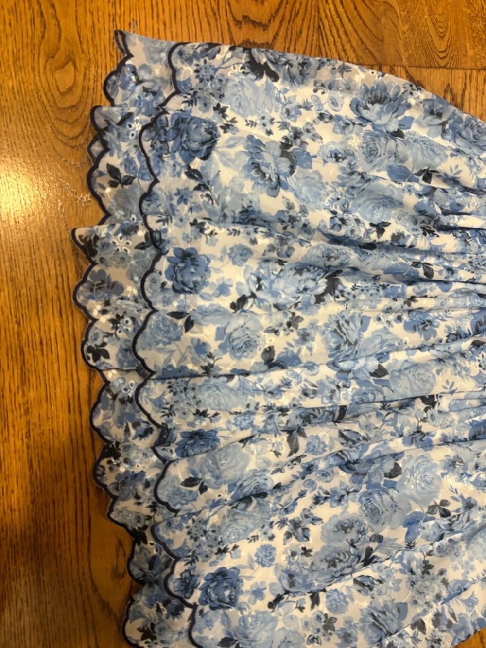 Altar'd State Tatiana Women's Floral Blue/White XL/Spring Summer Mini Dress - Picture 3 of 5